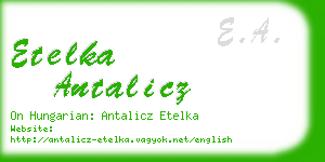 etelka antalicz business card